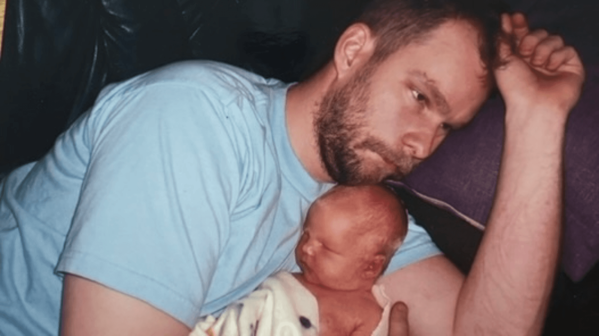 Zandra som liten med sin pappa.